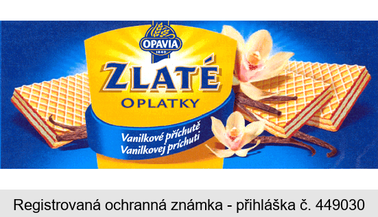 ZLATÉ OPLATKY Vanilkové příchutě OPAVIA