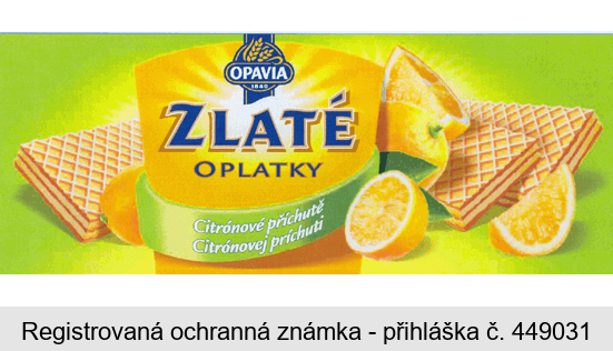 ZLATÉ OPLATKY Citrónové příchutě OPAVIA