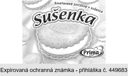 Prima Sušenka Smetanová zmrzlina v sušence