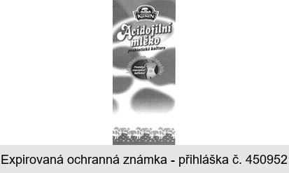 MLÉKÁRNA KUNÍN Acidofilní mléko probiotická kultura Pomáhá regulovat zažívání