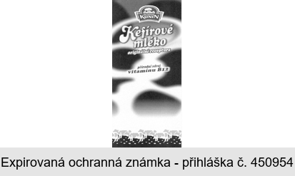 MLÉKÁRNA KUNÍN Kefírové mléko originální receptura přírodní zdroj vitamínu B12