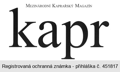 MEZINÁRODNÍ  KAPRAŘSKÝ MAGAZÍN kapr