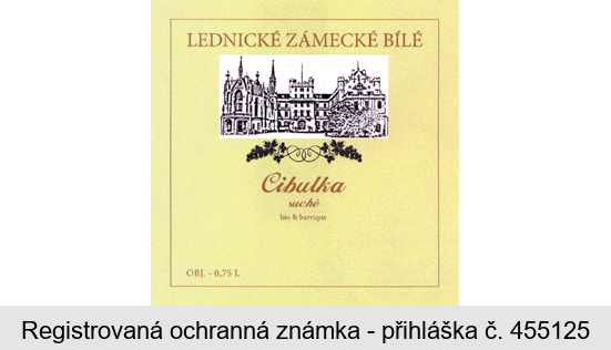 LEDNICKÉ ZÁMECKÉ BÍLÉ Cibulka suché bio & barrique