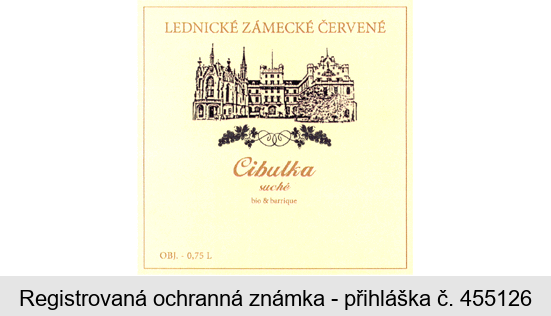 LEDNICKÉ ZÁMECKÉ ČERVENÉ Cibulka suché bio & barrique