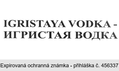 IGRISTAYA VODKA