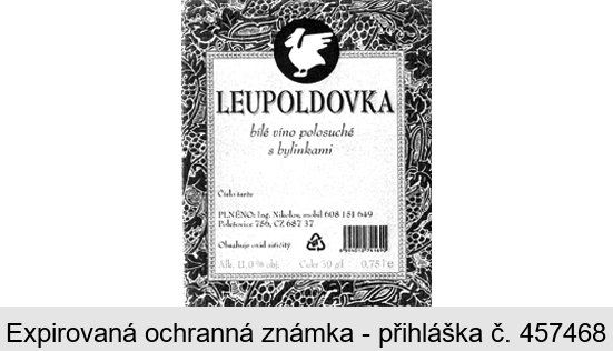 LEUPOLDOVKA bílé víno polosuché s bylinkami