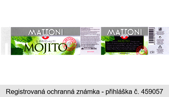 MATTONI S PŘÍCHUTÍ MOJITO LIMITOVANÁ EDICE