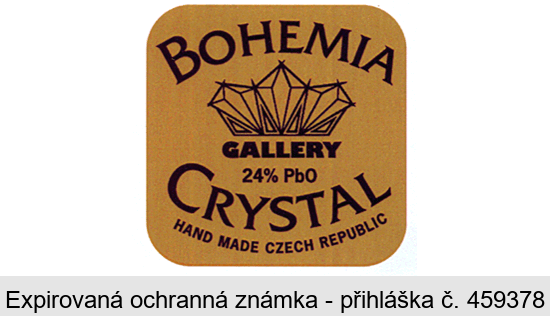 BOHEMIA CRYSTAL GALLERY 24% PbO HAND MADE CZECH REPUBLIC