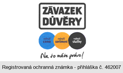 ZÁVAZEK DŮVĚRY nejlepší cena nejlepší sortiment nejlepší služby Na to máte právo!