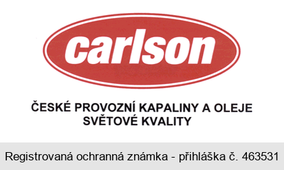 carlson ČESKÉ PROVOZNÍ KAPALINY A OLEJE SVĚTOVÉ KVALITY