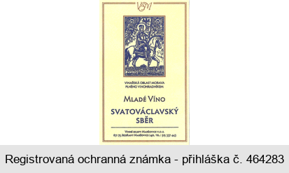 VINAŘSKÁ OBLAST MORAVA PLNĚNO VINOHRADNÍKEM MLADÉ VÍNO SVATOVÁCLAVSKÝ SBĚR VSM vinné sklepy Maršovice