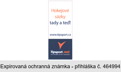 Hokejové sázky tady a teď! www.tipsport.cz Tipsport.net INTERNETOVÉ SÁZENÍ