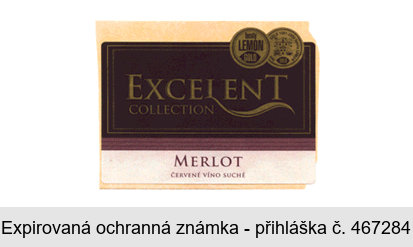 EXCELENT COLLECTION MERLOT ČERVENÉ VÍNO SUCHÉ family LEMON GOLD