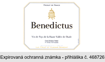 Benedictus Vin de Pays de la Haute Vallée de l´Aude