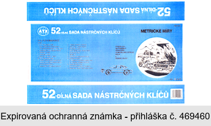 ATX 52-DÍLNÁ SADA NÁSTRČNÝCH KLÍČŮ METRICKÉ MÍRY