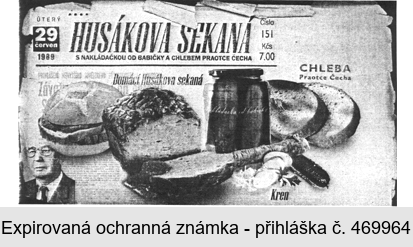 ÚTERÝ 29 ČERVEN 1989 HUSÁKOVA SEKANÁ S NAKLÁDAČKOU OD BABIČKY A CHLEBEM PRAOTCE ČECHA Domácí Husákova sekaná CHLEBA Praotce Čecha Nakládačka od babičky Kren