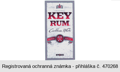 ORIGINAL KEY RUM  Carribean White PREMIUM QUALITY STOCK