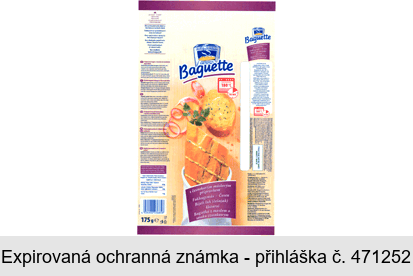 Baguette s česnekovým máslovým přípravkem