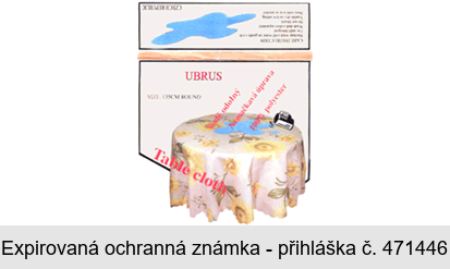 UBRUS Table cloth Vodě odolný Nemačkavá úprava 100% polyester