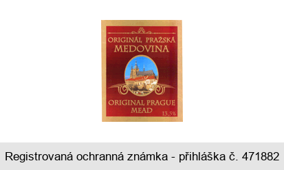 ORIGINÁL PRAŽSKÁ MEDOVINA ORIGINAL PRAGUE MEAD 13,5 %