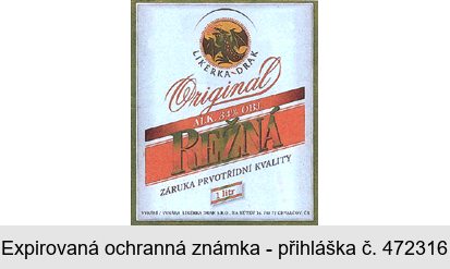 LIKÉRKA DRAK Originál REŽNÁ
