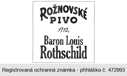 ROŽNOVSKÉ PIVO 1712 Baron Louis Rothschild