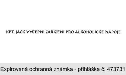 KPT. JACK VÝČEPNÍ ZAŘÍZENÍ PRO ALKOHOLICKÉ NÁPOJE