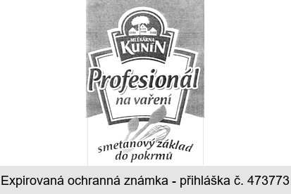 MLÉKÁRNA KUNÍN Profesionál na vaření smetanový základ do pokrmů