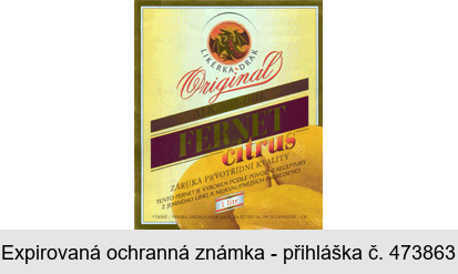 LIKÉRKA DRAK Originál FERNET citrus