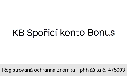 KB Spořicí konto Bonus