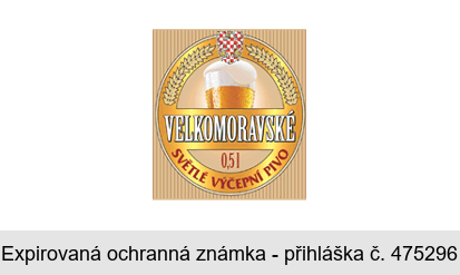 VELKOMORAVSKÉ SVĚTLÉ VÝČEPNÍ PIVO