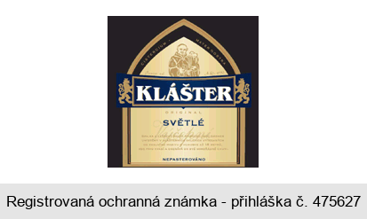 KLÁŠTER ORIGINAL SVĚTLÉ Výčepní CISTERCIUM MATER NOSTRA