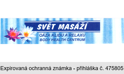 SVĚT MASÁŽÍ OÁZA KLIDU A RELAXU BODY HEALTH CENTRUM