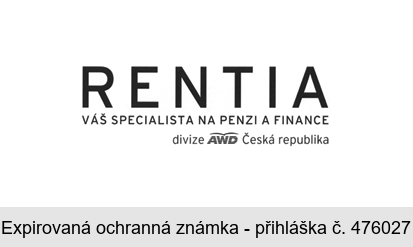 RENTIA VÁŠ SPECIALISTA NA PENZI A FINANCE divize AWD Česká republika