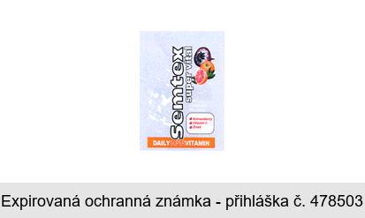 Semtex super vital Pomeranč Maracua DAILY SUPER VITAMIN Antioxidanty Vitamín C Zinek