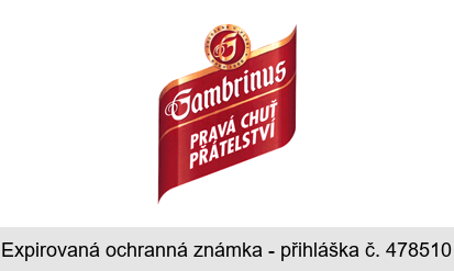 Gambrinus PRAVÁ CHUŤ PŘÁTELSTVÍ G ZALOŽENO V PLZNI ROKU 1869