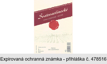 Svatovavřinecké VÍNO ČERVENÉ - SUCHÉ