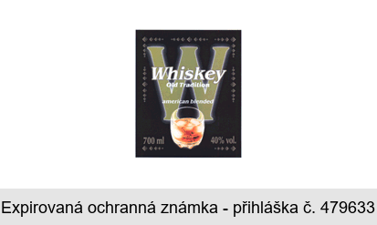 W Whiskey Old Tradition american blended
