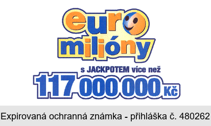 euro milióny s JACKPOTEM více než 117 000 000 Kč