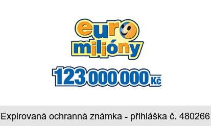 euro milióny 123 000 000 Kč