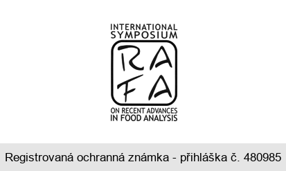 INTERNATIONAL SYMPOSIUM  RAFA ON RECENT ADVANCES IN FOOD ANALYSIS