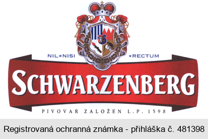 NIL*NISI *RECTUM SCHWARZENBERG PIVOVAR ZALOŽEN L.P. 1598