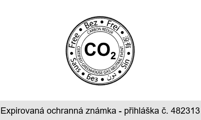 CO2 Free Bez Frei Sin Sans CARBON REDUX CERTIFIED GREENHOUSE GAS NEUTRAL EVENT