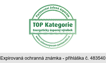 Partnerství Zelená úsporám TOP Kategorie Energeticky úsporný výrobek www.zelenausporam-partnerstvi.cz