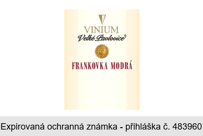 VINIUM Velké Pavlovice  FRANKOVKA MODRÁ