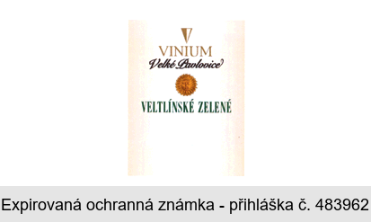 VINIUM Velké Pavlovice VELTLÍNSKÉ ZELENÉ