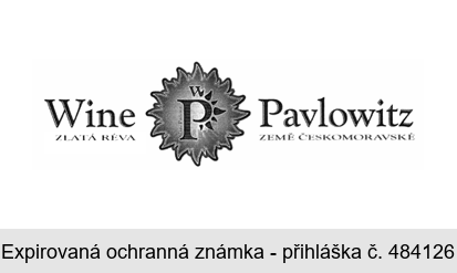 Wine Pavlowitz ZLATÁ RÉVA ZEMĚ ČESKOMORAVSKÉ WP