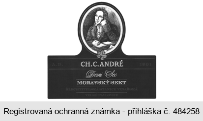 CH. C. ANDRÉ Demi Sec MORAVSKÝ SEKT