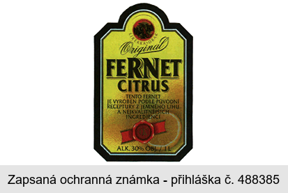 Original FERNET CITRUS LIKÉRKA DRAK