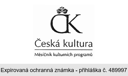 ČK Česká kultura Měsíčník kulturních programů